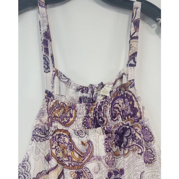 Band Of The Free Maxi Womens Large Liliane Purple Paisley Tiered Cottagecore NWT - Picture 9 of 14